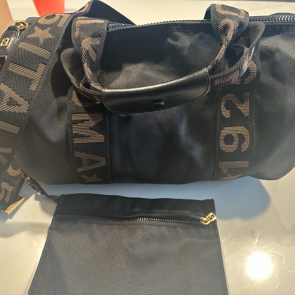 Black and Gold Authentic Fendi Duffel Bag